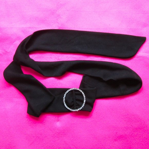 y2k 1990s vintage rhinestone black belt size small medium